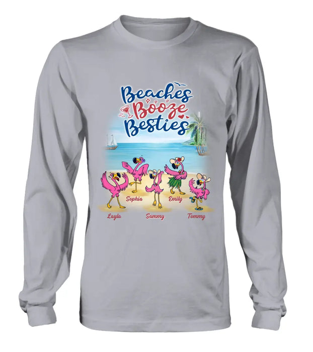 Custom Personalized Beach Besties Shirt/ Hoodie - Gift Idea For Besties/Friends/Beach Lovers - Upto 5 Besties  - I Love You To The Beach & Back