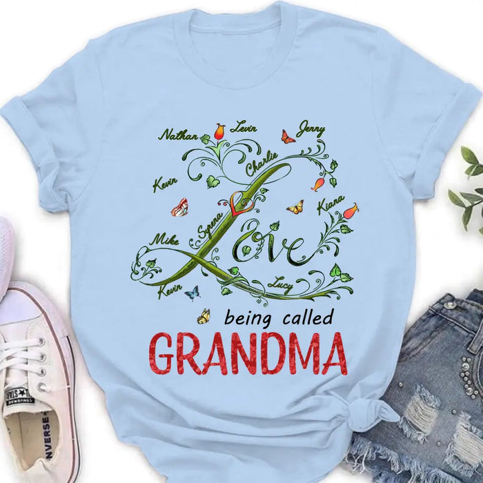 Custom Personalized Grandma Shirt/ Hoodie - Upto 10 Kids - Mother's Day Gift Idea For Grandma - Love Being Called Grandma