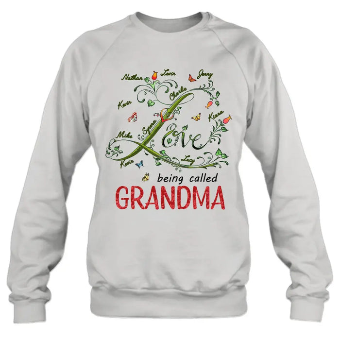 Custom Personalized Grandma Shirt/ Hoodie - Upto 10 Kids - Mother's Day Gift Idea For Grandma - Love Being Called Grandma