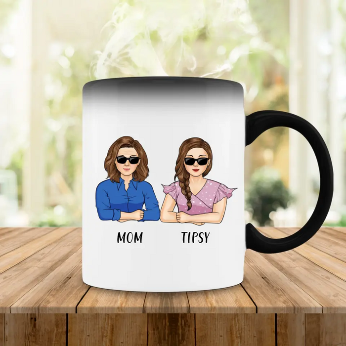 Custom Personalized Mom Color Changing Coffee Mug - Gift Idea From Daughter To Mom/ Mother's Day - Dear Mom, Thanks 4 Putting Up With A Spoiled Child