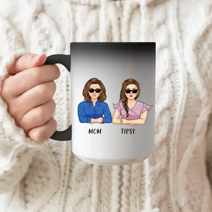 Custom Personalized Mom Color Changing Coffee Mug - Gift Idea From Daughter To Mom/ Mother's Day - Dear Mom, Thanks 4 Putting Up With A Spoiled Child