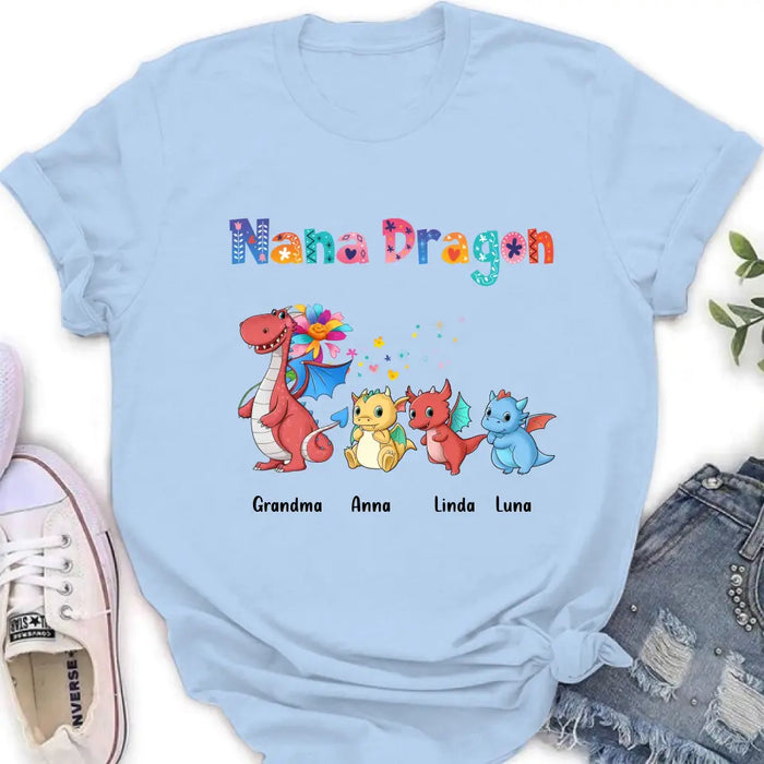 Custom Personalized Grandma Dragon Shirt/ Hoodie - Upto 10 Kids - Mother's Day Gift Idea For Grandma - Nana Dragon