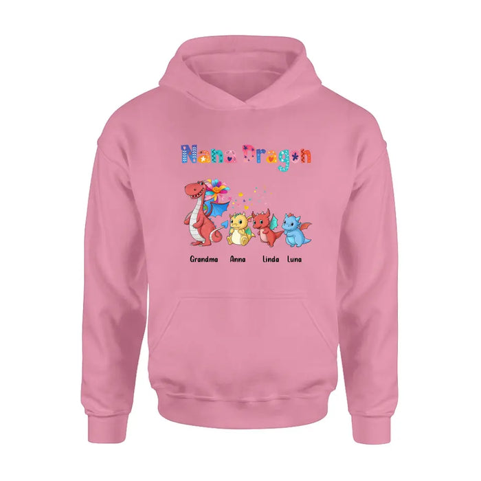 Custom Personalized Grandma Dragon Shirt/ Hoodie - Upto 10 Kids - Mother's Day Gift Idea For Grandma - Nana Dragon