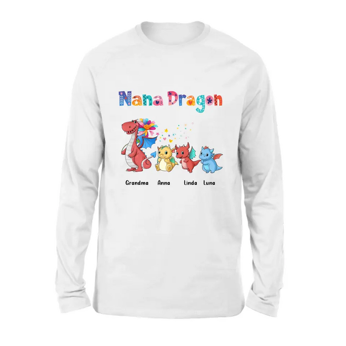 Custom Personalized Grandma Dragon Shirt/ Hoodie - Upto 10 Kids - Mother's Day Gift Idea For Grandma - Nana Dragon