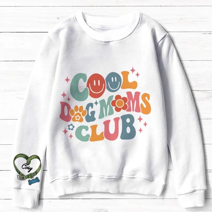 Custom Personalized Cool Dog Moms Club AOP Sweater - Upto 8 Dogs - Mother's Day Gift Idea For Dog Lover