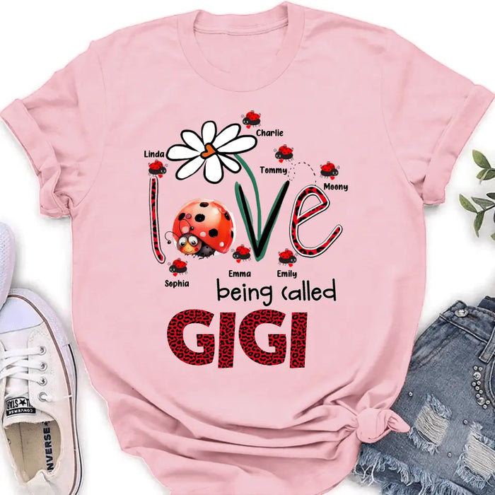 Custom Personalized Grandma Shirt/ Hoodie - Upto 7 Kids - Mother's Day Gift Idea For Grandma - Love Being Called Gigi