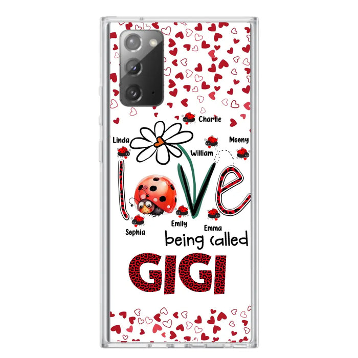 Custom Personalized Grandma Phone Case - Gift Idea For Grandma - Upto 7 Kids - Love Being Called Gigi - Cases For iPhone/Samsung