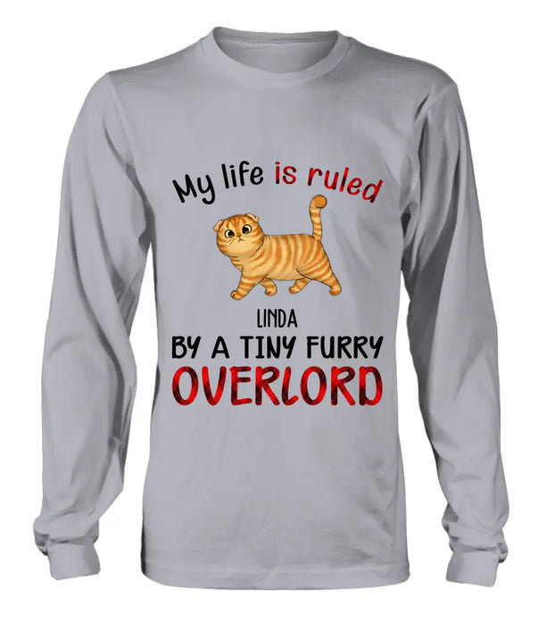 Custom Personalized Pet Shirt/ Hoodie - Upto 4 Dogs - Mother's Day/Father's Day Gift Idea For Dog/Cat Lovers - My Life Is Ruled By A Tiny Furry Overlord