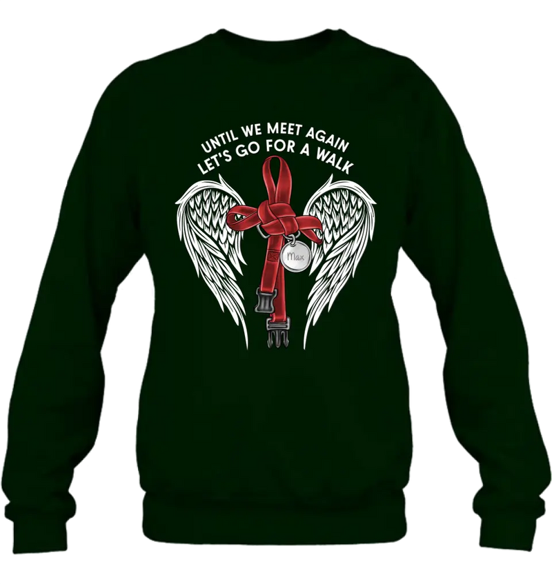 Personalized Memorial Dog Leash Shirt/Hoodie - Until We Meet Again Let's Go For A Walk - Memorial Gift Idea For Dog Owner