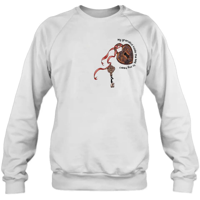 Personalized Grandma Shirt/Hoodie - Up to 10 Kids/Grandkids - Mother's Day Gift Idea For Grandma/Mom - My Grandkids Hold The Key To My Heart