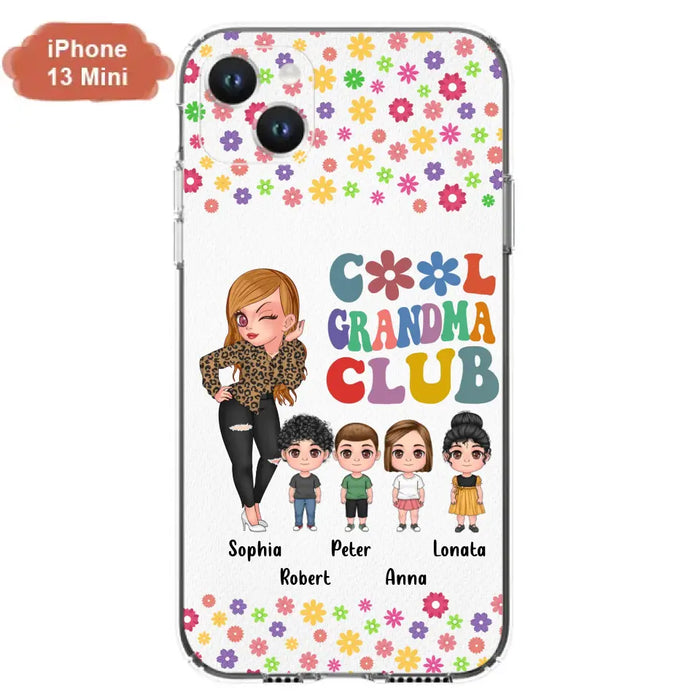 Custom Personalized Cool Grandma Phone Case - Gift Idea For Grandma - Upto 4 Kids - Cases For iPhone/Samsung