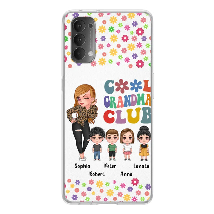 Custom Personalized Cool Grandma Phone Case - Gift Idea For Grandma - Upto 4 Kids - Cases For Oppo/Xiaomi/Huawei