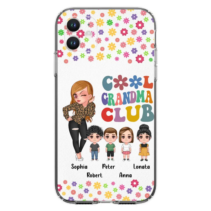 Custom Personalized Cool Grandma Phone Case - Gift Idea For Grandma - Upto 4 Kids - Cases For iPhone/Samsung