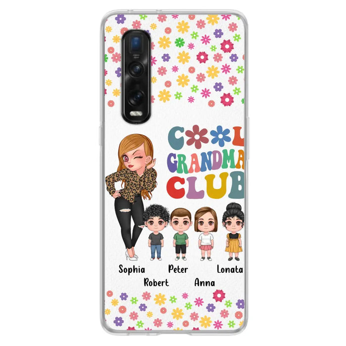 Custom Personalized Cool Grandma Phone Case - Gift Idea For Grandma - Upto 4 Kids - Cases For Oppo/Xiaomi/Huawei