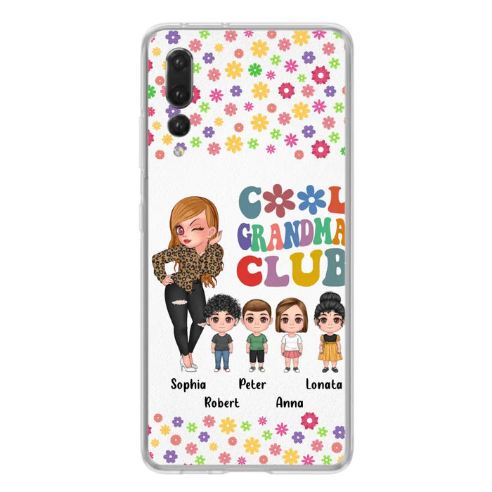 Custom Personalized Cool Grandma Phone Case - Gift Idea For Grandma - Upto 4 Kids - Cases For Oppo/Xiaomi/Huawei