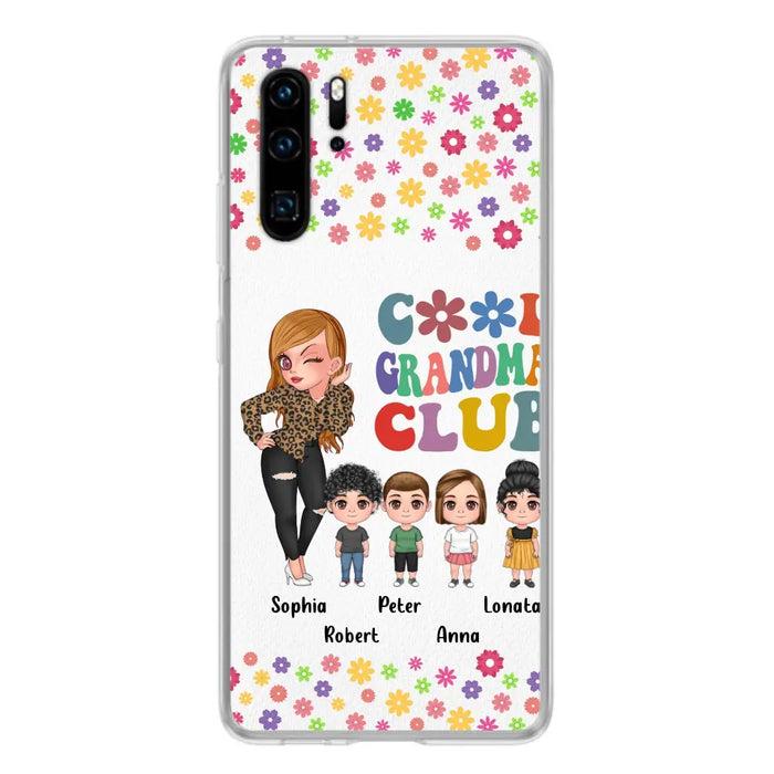 Custom Personalized Cool Grandma Phone Case - Gift Idea For Grandma - Upto 4 Kids - Cases For Oppo/Xiaomi/Huawei