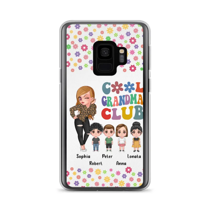 Custom Personalized Cool Grandma Phone Case - Gift Idea For Grandma - Upto 4 Kids - Cases For iPhone/Samsung