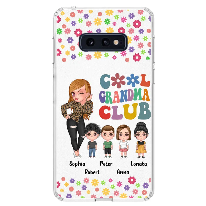 Custom Personalized Cool Grandma Phone Case - Gift Idea For Grandma - Upto 4 Kids - Cases For iPhone/Samsung