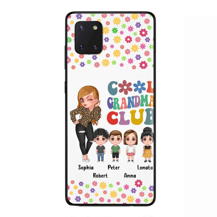 Custom Personalized Cool Grandma Phone Case - Gift Idea For Grandma - Upto 4 Kids - Cases For iPhone/Samsung