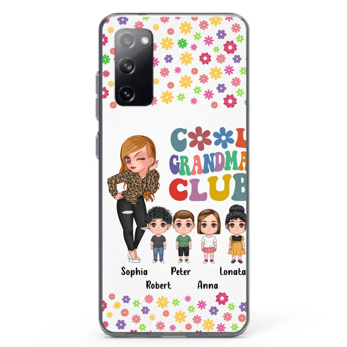 Custom Personalized Cool Grandma Phone Case - Gift Idea For Grandma - Upto 4 Kids - Cases For iPhone/Samsung