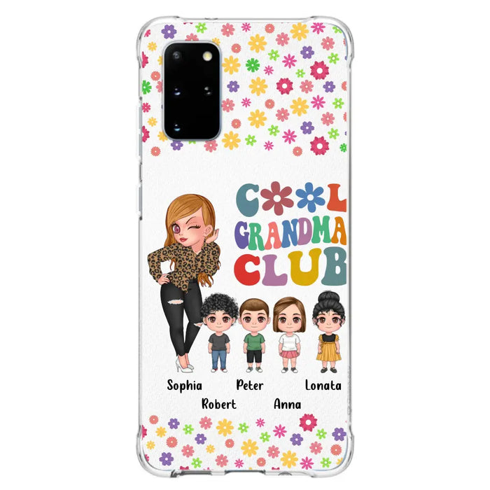 Custom Personalized Cool Grandma Phone Case - Gift Idea For Grandma - Upto 4 Kids - Cases For iPhone/Samsung