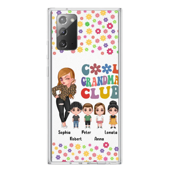 Custom Personalized Cool Grandma Phone Case - Gift Idea For Grandma - Upto 4 Kids - Cases For iPhone/Samsung