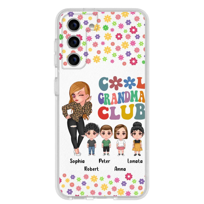 Custom Personalized Cool Grandma Phone Case - Gift Idea For Grandma - Upto 4 Kids - Cases For iPhone/Samsung