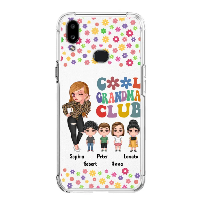 Custom Personalized Cool Grandma Phone Case - Gift Idea For Grandma - Upto 4 Kids - Cases For iPhone/Samsung