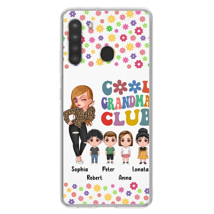 Custom Personalized Cool Grandma Phone Case - Gift Idea For Grandma - Upto 4 Kids - Cases For iPhone/Samsung