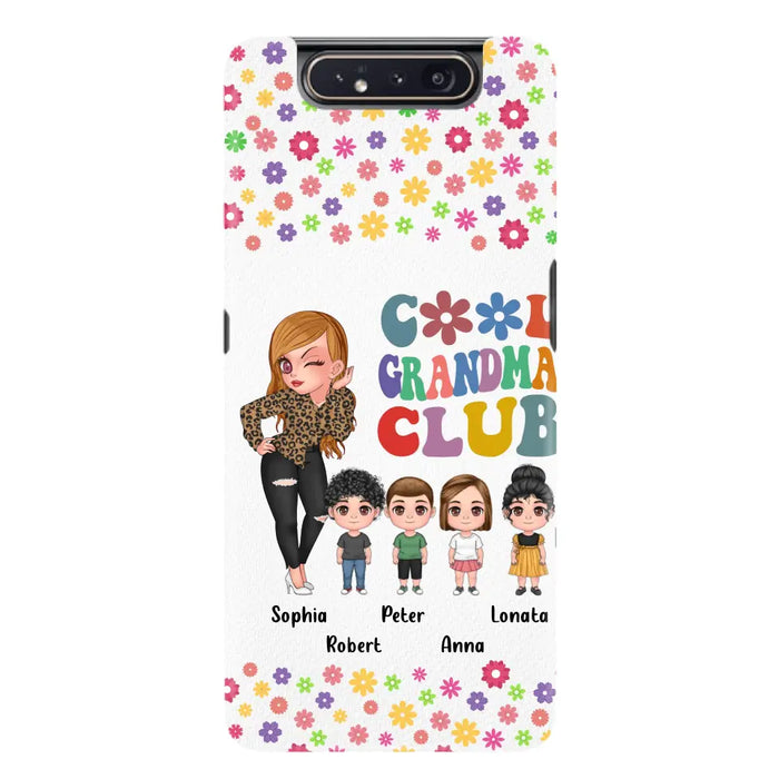 Custom Personalized Cool Grandma Phone Case - Gift Idea For Grandma - Upto 4 Kids - Cases For iPhone/Samsung