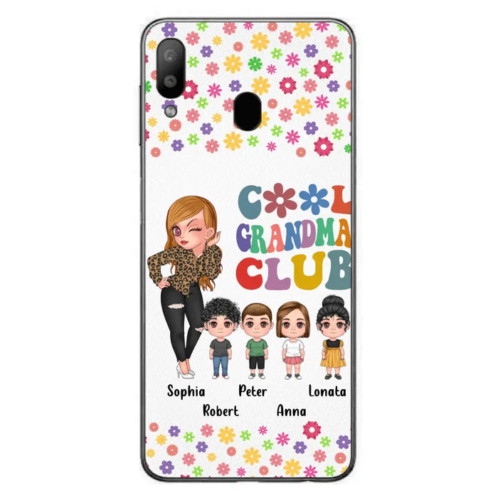 Custom Personalized Cool Grandma Phone Case - Gift Idea For Grandma - Upto 4 Kids - Cases For iPhone/Samsung