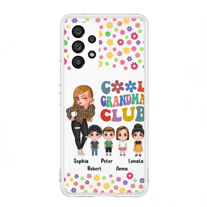 Custom Personalized Cool Grandma Phone Case - Gift Idea For Grandma - Upto 4 Kids - Cases For iPhone/Samsung