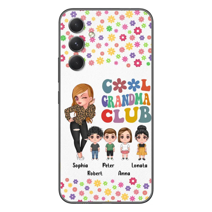 Custom Personalized Cool Grandma Phone Case - Gift Idea For Grandma - Upto 4 Kids - Cases For iPhone/Samsung