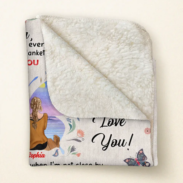 Custom Personalized Mother And Daughter Fleece Throw/Quilt Blanket - Mother's Day Gift Idea For Mom - I Love You