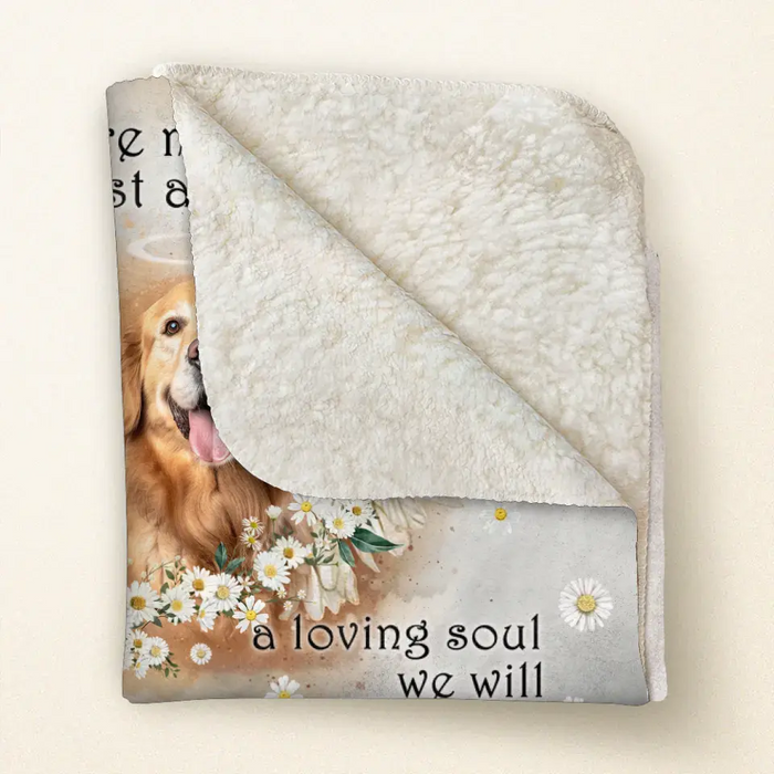 Custom Personalized Memorial Pet Photo Fleece Throw/Quilt Blanket - Memorial Gift Idea for Dog/Cat Owners - You Were More Than Just A Pet A Loving Soul We Will Never Forget