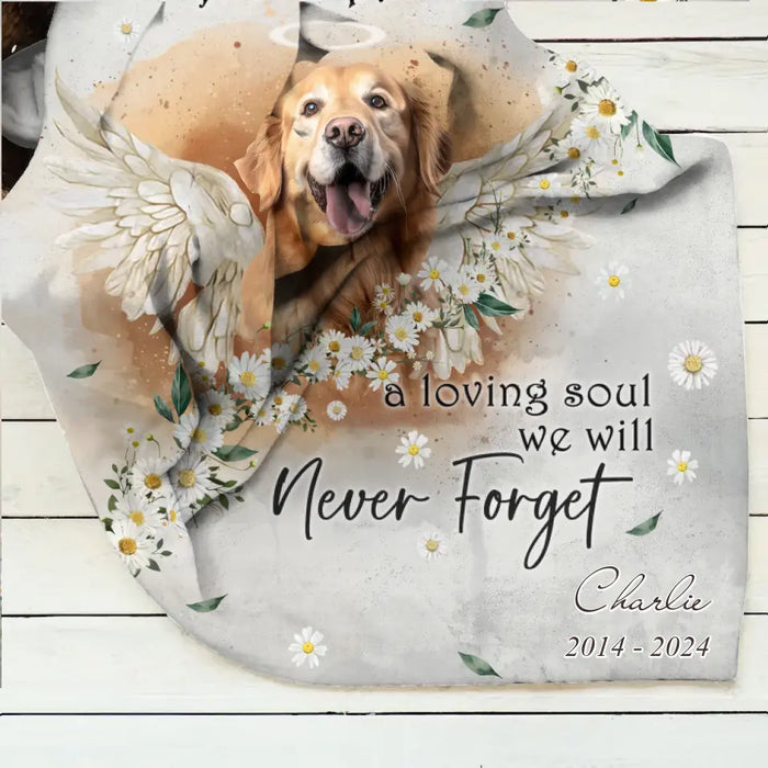 Custom Personalized Memorial Pet Photo Fleece Throw/Quilt Blanket - Memorial Gift Idea for Dog/Cat Owners - You Were More Than Just A Pet A Loving Soul We Will Never Forget