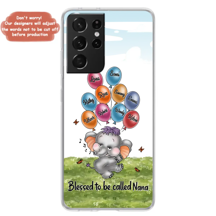 Personalized Grandma Phone Case - Upto 10 Kids - Gift Idea for Grandma/Mother's Day - Blessed To Be Called Nana