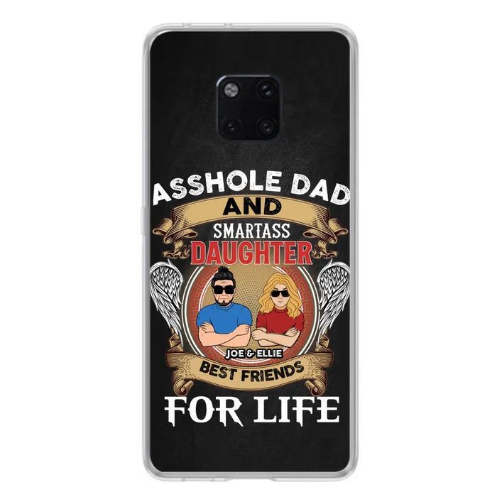 Personalized Dad/Mom And Daughter/Son Phone Case - Gift Idea For Father's Day/Mother's Day From Daughter/Son - Asshole Dad And Smartass Daughter - Cases For Oppo/Xiaomi/Huawei