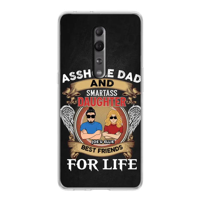 Personalized Dad/Mom And Daughter/Son Phone Case - Gift Idea For Father's Day/Mother's Day From Daughter/Son - Asshole Dad And Smartass Daughter - Cases For Oppo/Xiaomi/Huawei