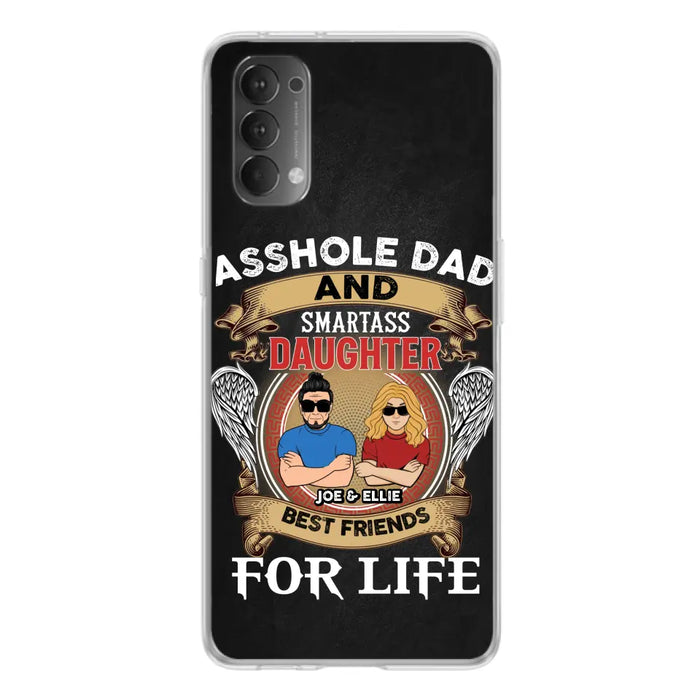 Personalized Dad/Mom And Daughter/Son Phone Case - Gift Idea For Father's Day/Mother's Day From Daughter/Son - Asshole Dad And Smartass Daughter - Cases For Oppo/Xiaomi/Huawei