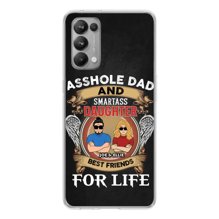 Personalized Dad/Mom And Daughter/Son Phone Case - Gift Idea For Father's Day/Mother's Day From Daughter/Son - Asshole Dad And Smartass Daughter - Cases For Oppo/Xiaomi/Huawei