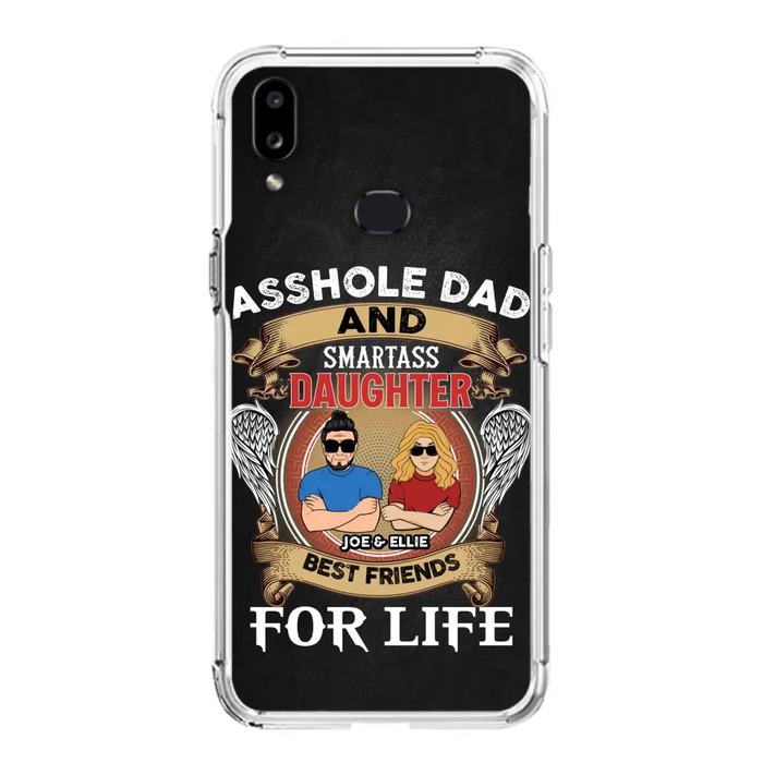 Personalized Dad/Mom And Daughter/Son Phone Case - Gift Idea For Father's Day/Mother's Day From Daughter/Son - Asshole Dad And Smartass Daughter  - Cases For Samsung/iPhone