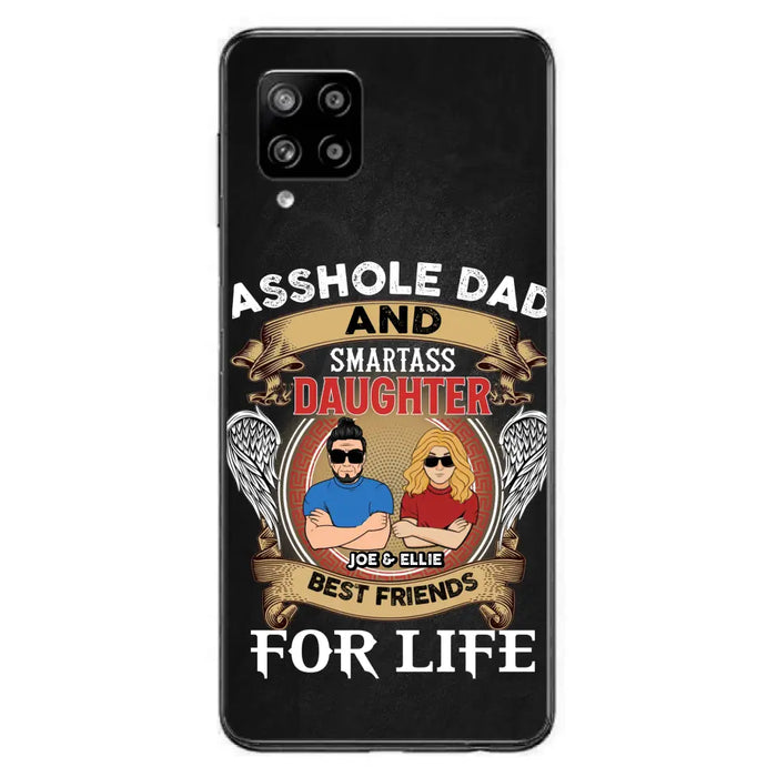 Personalized Dad/Mom And Daughter/Son Phone Case - Gift Idea For Father's Day/Mother's Day From Daughter/Son - Asshole Dad And Smartass Daughter  - Cases For Samsung/iPhone