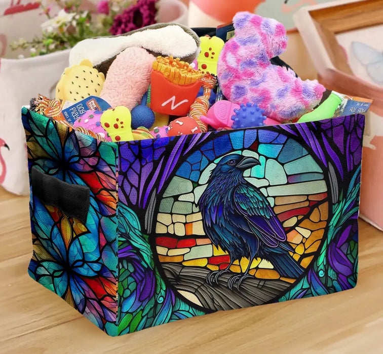 Personalized Gothic Raven Decorative Storage Box - Unique Gothic Home Decor and Gifts Idea