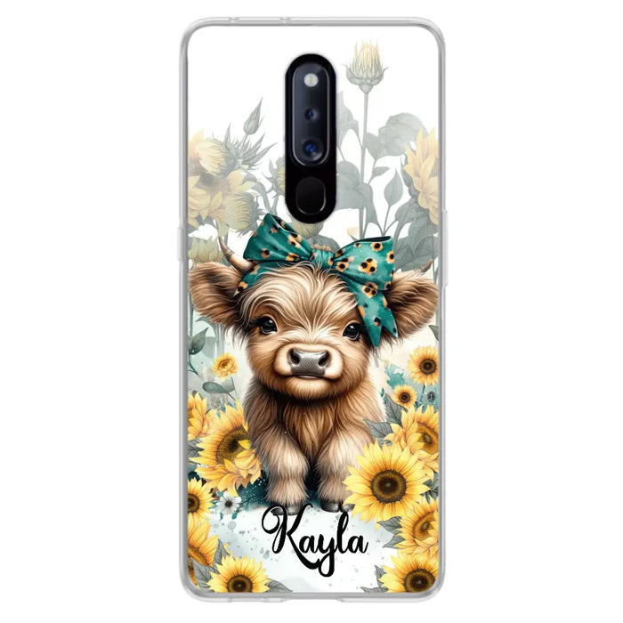 Teal Highland Cow Phone Case - Gift Idea For Grandma/Birthday -  Case For Oppo/Xiaomi/Huawei