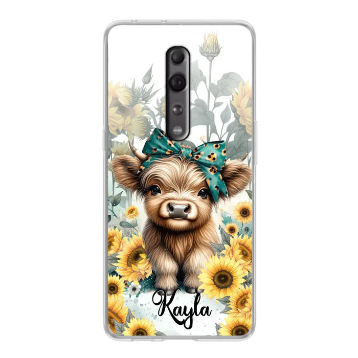 Teal Highland Cow Phone Case - Gift Idea For Grandma/Birthday -  Case For Oppo/Xiaomi/Huawei