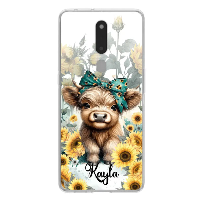 Teal Highland Cow Phone Case - Gift Idea For Grandma/Birthday -  Case For Oppo/Xiaomi/Huawei