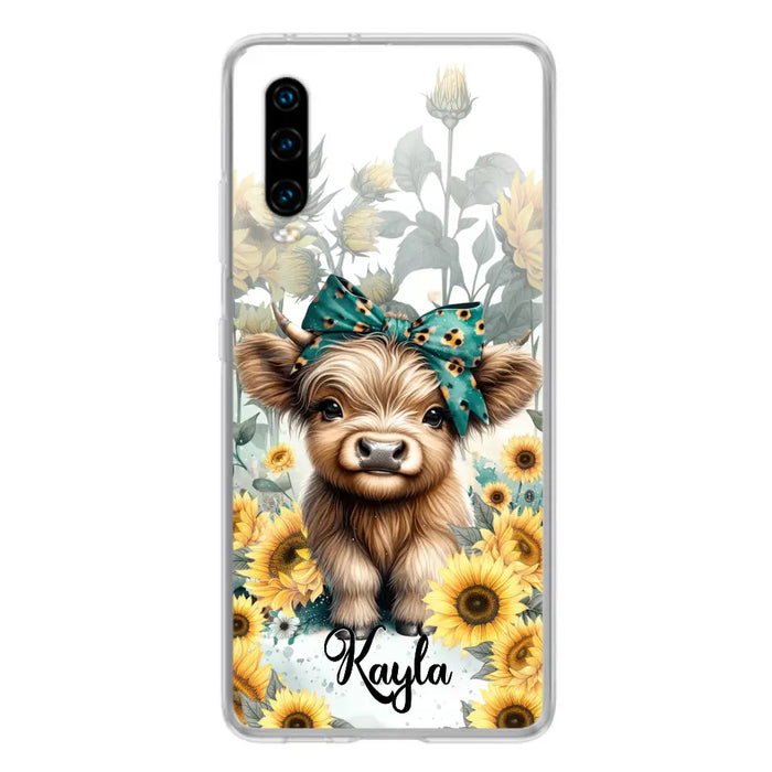 Teal Highland Cow Phone Case - Gift Idea For Grandma/Birthday -  Case For Oppo/Xiaomi/Huawei