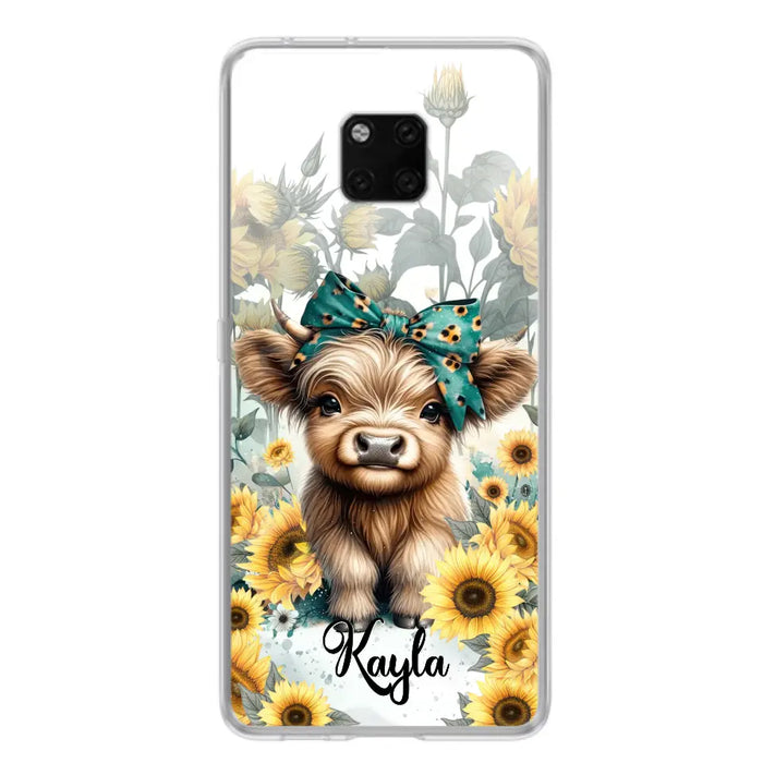 Teal Highland Cow Phone Case - Gift Idea For Grandma/Birthday -  Case For Oppo/Xiaomi/Huawei