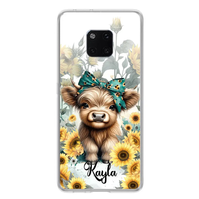 Teal Highland Cow Phone Case - Gift Idea For Grandma/Birthday -  Case For Oppo/Xiaomi/Huawei